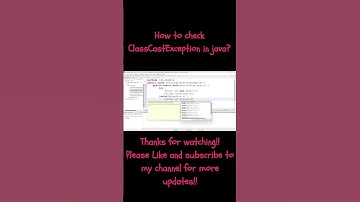 ClassCastException checking by using java#shorts #java #javaprogramming #exceptionhandling