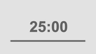 25 minutes countdown timer with alarm