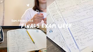 5am finals exam week vlog ‧₊˚ intense study sessions, 11 exams, extremely productive ft. MindShow