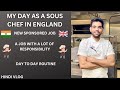 My day as a sous chef in england uk new sponsored job after masters degree