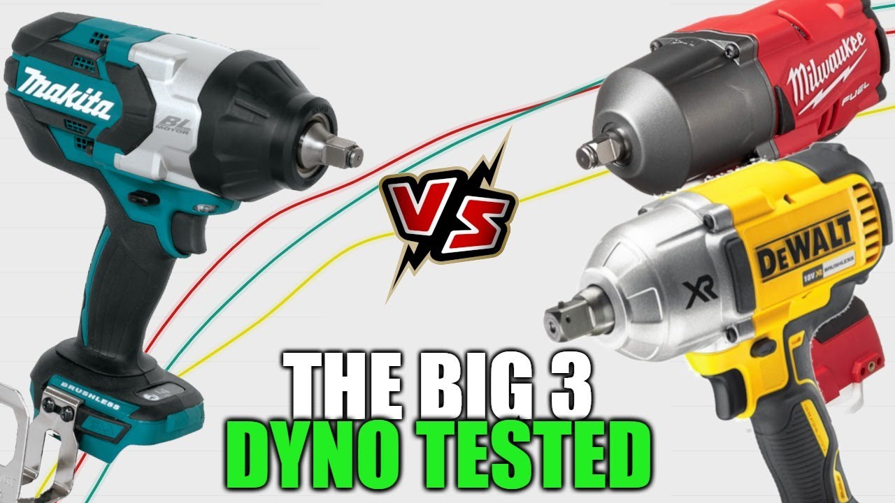 Makita High Torque на динамометре против Milwaukee и Dewalt: XWT08Z