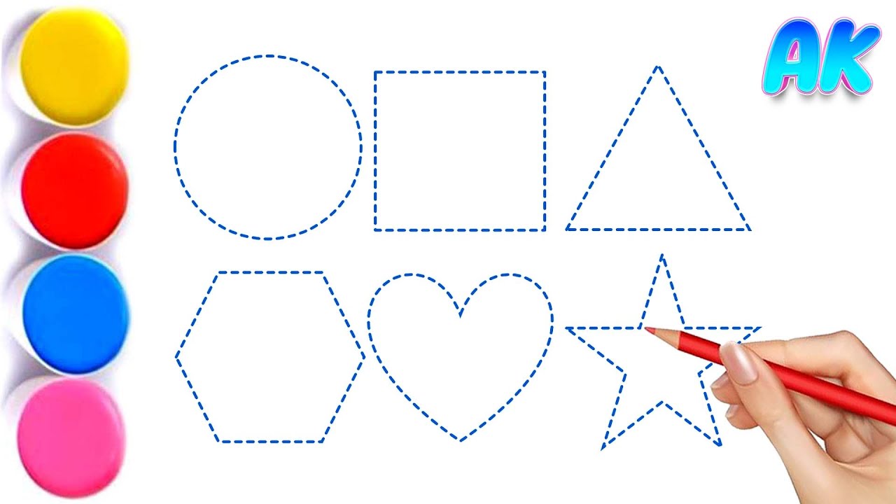 Drawing Learn Color Shapes Drawing, Learn Colors for Kids Toddler Learning Videos, Shapes ...