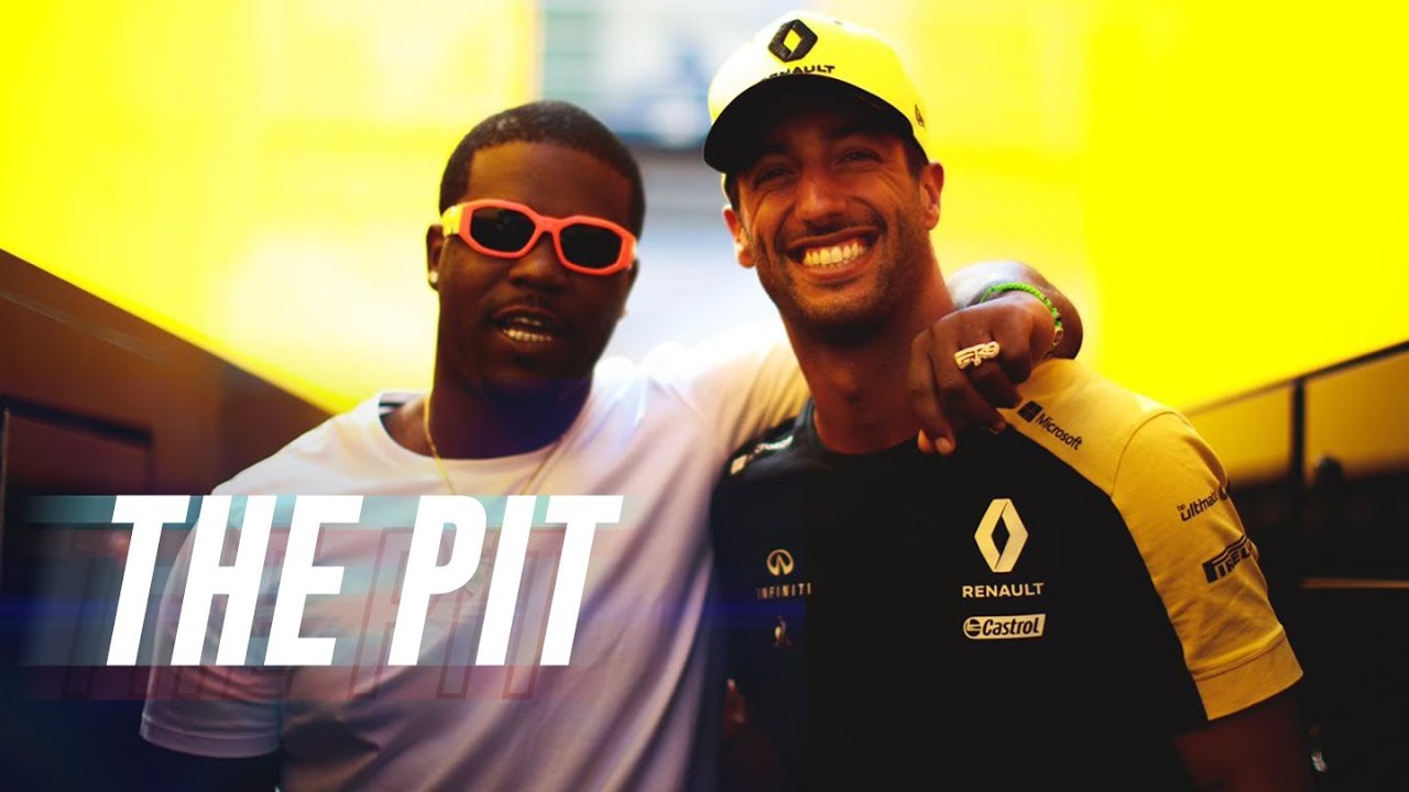 ASAP Ferg Pops Champagne With Daniel Ricciardo in the Winner’s Circle | The Pit