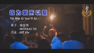 谢霆锋 - 因为爱所以爱 REMIX KARAOKE YIN WEI AI SUO YI AI DJ REMIX - Lyric Pinyin Karaoke