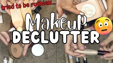 I TRIED TO BE RUTHLESS... | Decluttering My Face Products | Huge Makeup Declutter 2022, Part 1