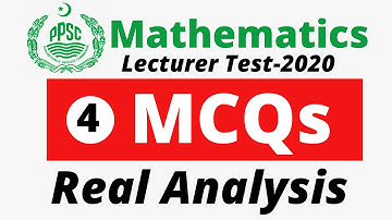 PPSC | Real Analysis  MCQs | Lecture 4