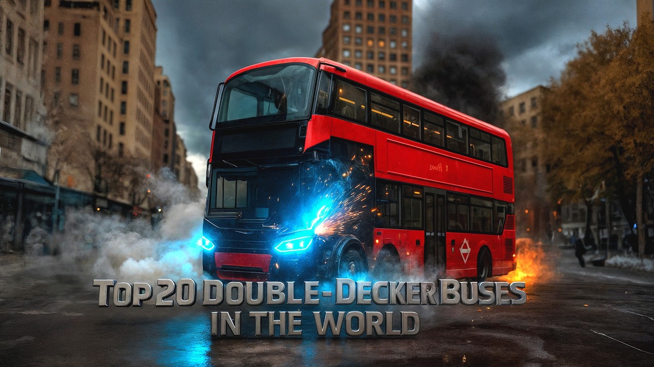 20 лучших двухэтажных автобусов в мире | Эволюция легендарных машин с помощью ИИ🚌✨