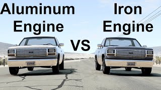 Aluminum Block vs Iron Block Thermal Test! BeamNG. Drive