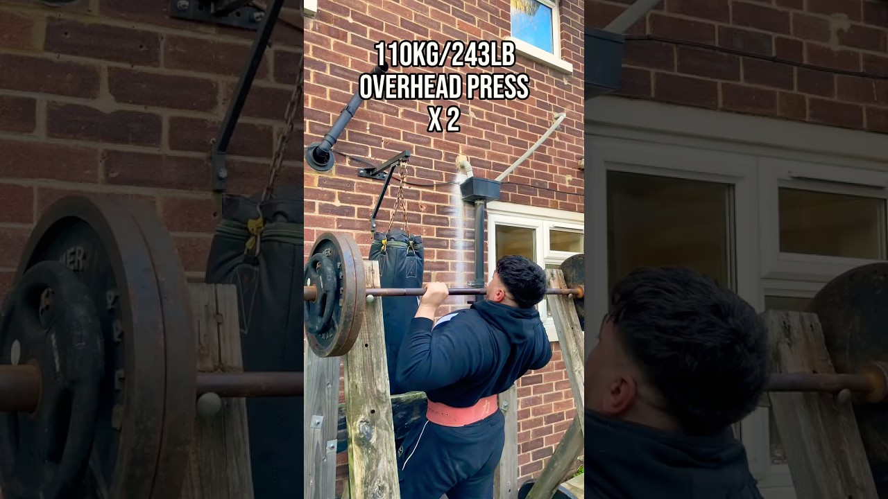 110KG overhead press x 2 