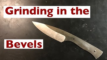 Beginner knife making part 3, Grinding the bevel on a knife