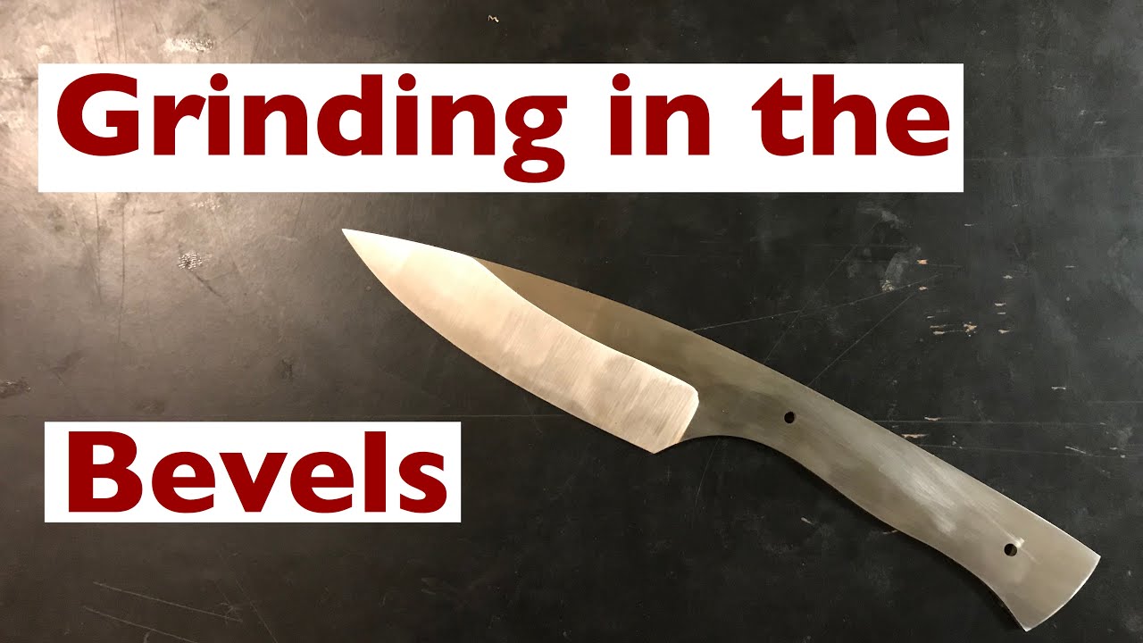 Beginner knife making part 3, Grinding the bevel on a knife YouTube