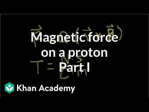 Magnetic force on a proton example (part 1) | Physics | Khan Academy