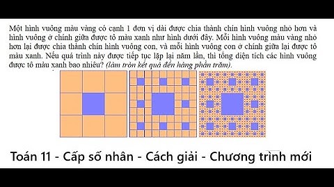 Toán 11: Một hình vuông màu vàng có cạnh 1 đơn vị dài được chia thành chín hình vuông nhỏ hơn