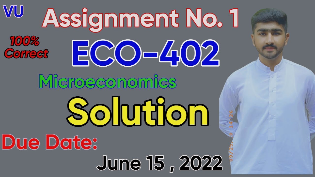 microeconomics (eco402) assignment no 01 solution