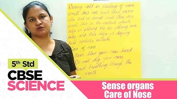 5th Std CBSE Science Syllabus | Sense organs - Care of Nose | CBSE Syllabus Part -49