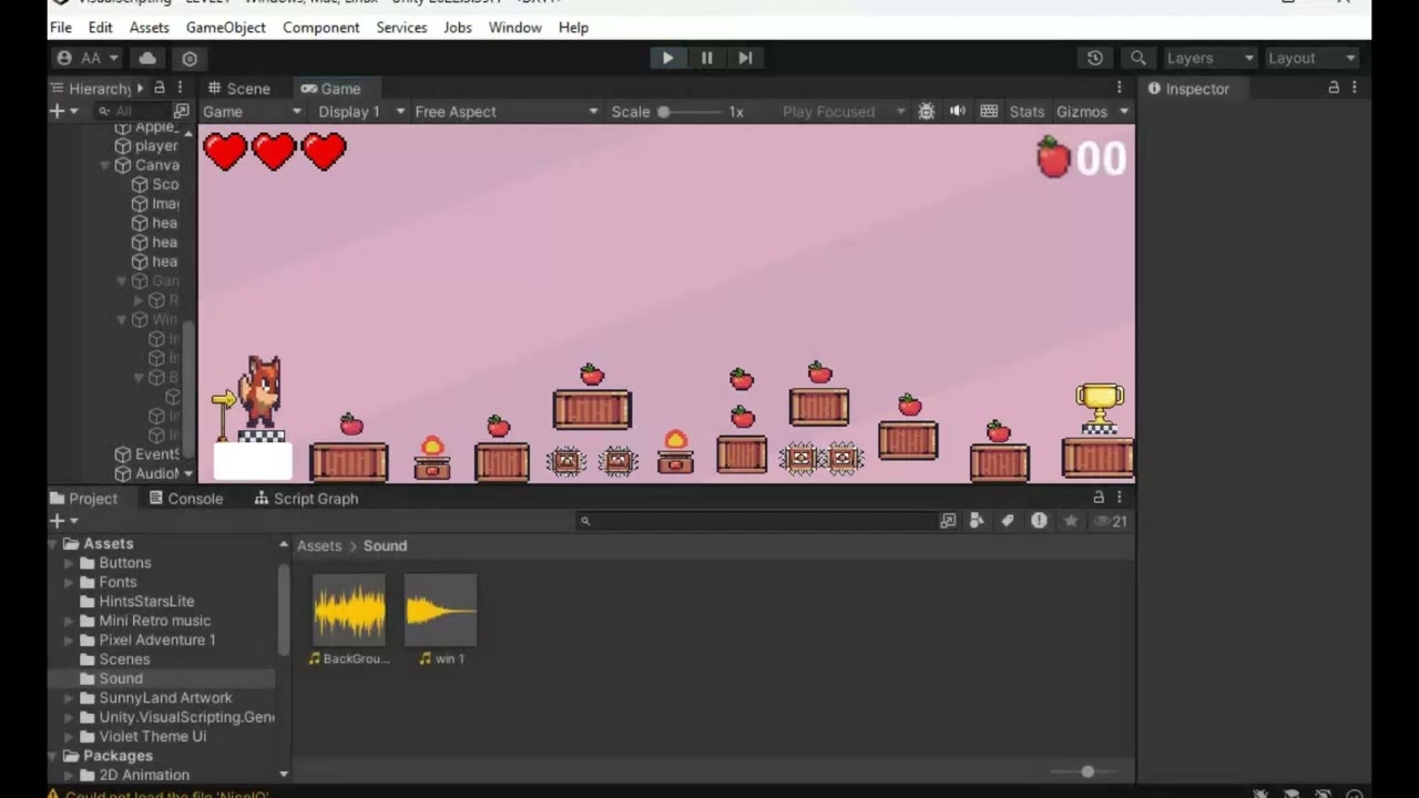 Adding Sound Effect  using Unity Visual Scripting