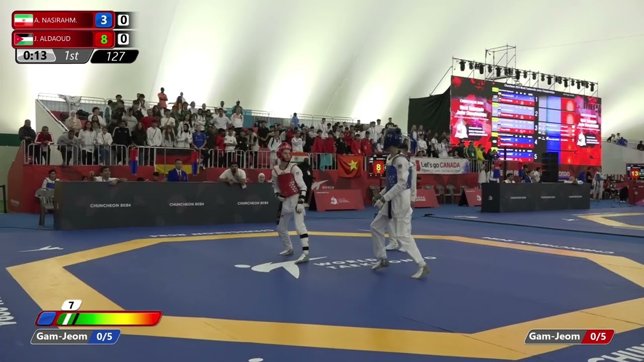 127 Quarterfinals Men  51kg IRI A  NASIRAHM  JOR J  ALDAOUD