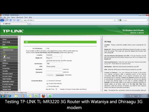 TP-LINK  TL-MR3220 3G/ 3.75G Wireless N Router test with Dhiraagu and Wataniya 3G modems