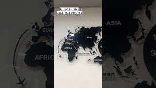 World Map Acrylic Clock