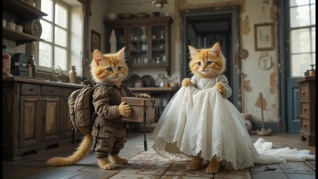 Свадебное платье мечты бедной кошачьей пары