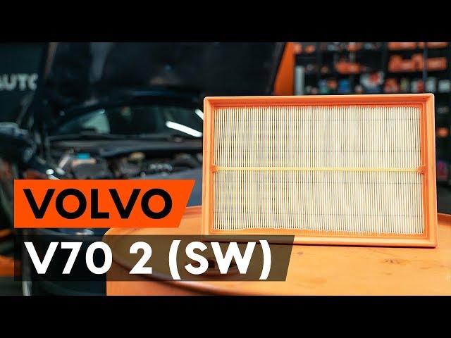 How to change air filter on VOLVO V70 2 (SW) [TUTORIAL AUTODOC] - YouTube