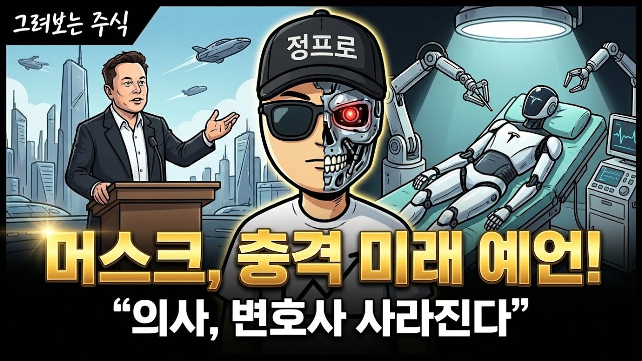 일론 머스크의 소름 돋는 '30가지 예언' 폭로! "의사, 변호사 사라진다... 저축하지 마라!" (테슬라 풀매수 신호)