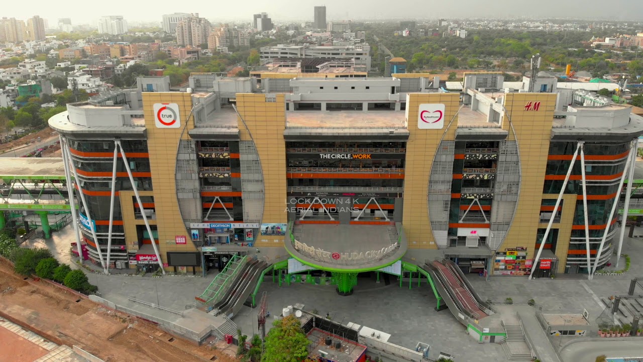 Birds eye view Gurugram during lockdown 2020