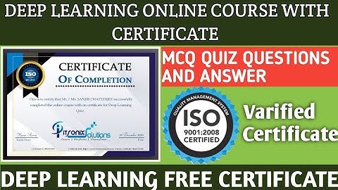 22 Certificate | Deep Learning Online Course with Certificate | Free Certificate | Free Online Cours