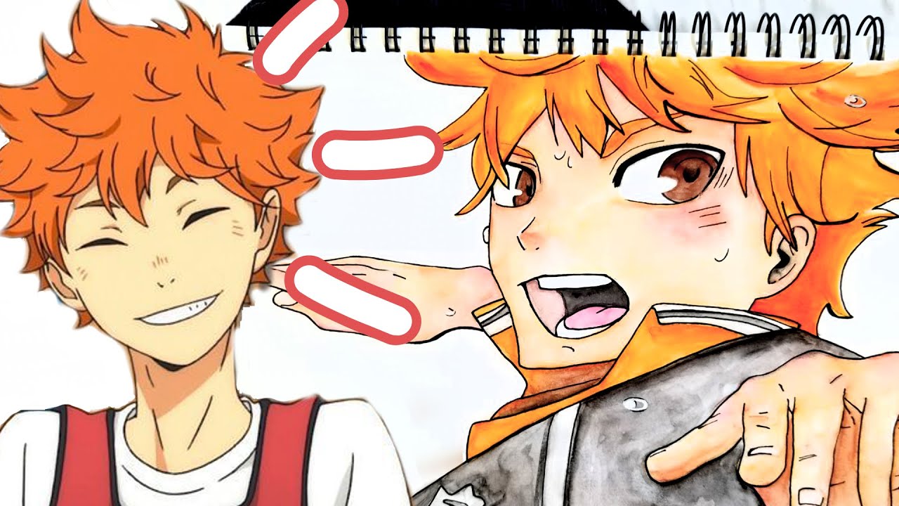 Shoyo Hinata from Haikyu!! watercolor speed paint! - ArtWithMk