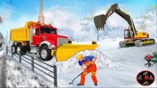 Driving Construction Vehicles - Snow Plow Heavy Excavator Sim - Android GamePlay screenshot 5