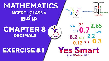 NCERT | CLASS 6 | EX 8.1 | DECIMALS ~ Edition 2022/11 [Tamil]