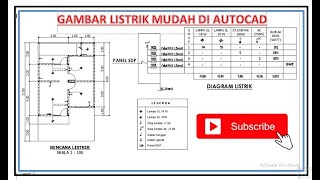 CARA GAMBAR DENAH RENCANA LISTRIK DI AUTOCAD BAGI PEMULA