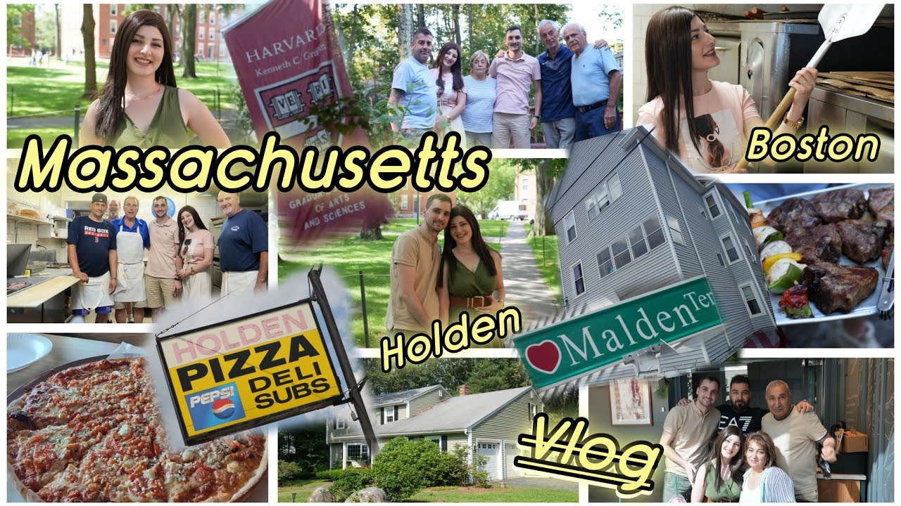 🇺🇸Massachusetts | Από την Holden Pizza 🍕+🏡 του πεθερού μου στο Harvard/Boston 🌳 #boston #vlog #pizza