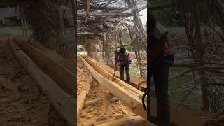 Amazing Process of Wooden Boat Making #woodenboat #perahukayu #boatbuilding