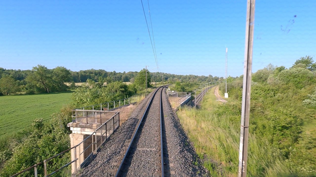 ★ 4K 🇫🇷 Strasbourg-Ville - Nancy-Ville cab ride en BB26000, France [06.2023] Führerstandsmitfahrt