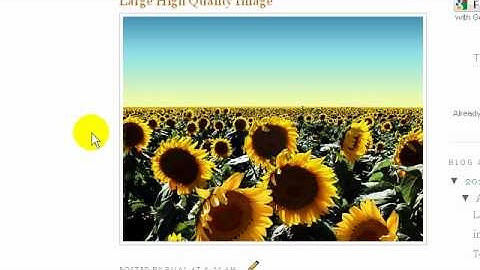 How to Post Large High Quality Images on a Blogger Blog