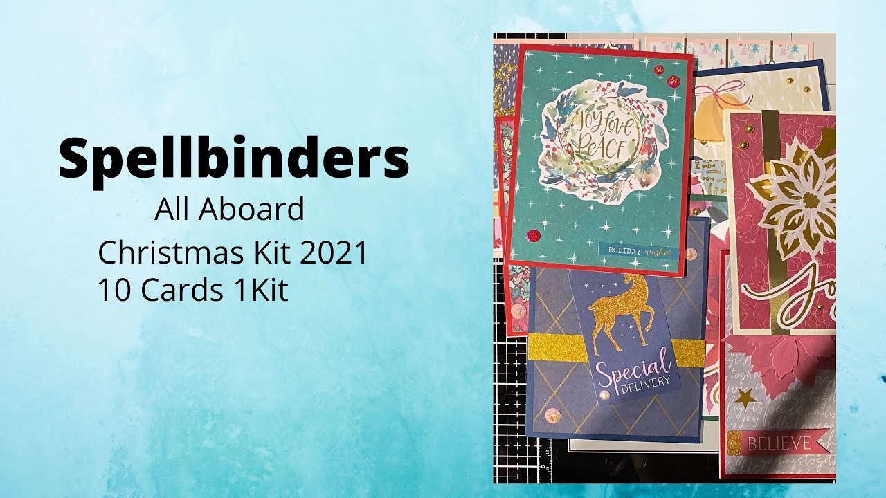 Spellbinders All Aboard Christmas 2021 Card KIt 10 cards 1 Kit