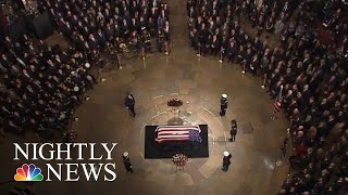 President George H.W. Bush Lying In State At The Capitol | NBC Nightly News