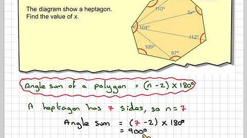 Finding angles in a heptagon
