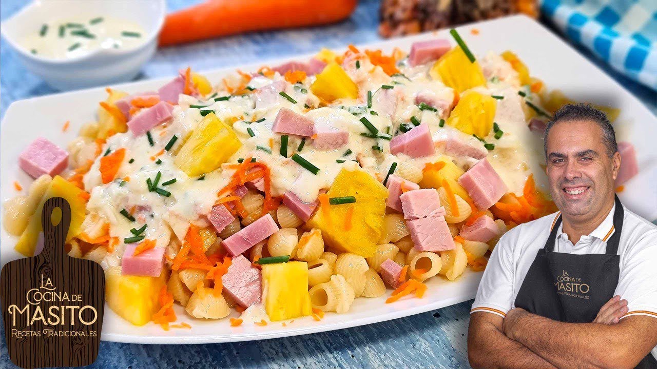 Ensalada Hawaiana, Mi ensalada de pasta favorita. Receta fácil y rica
