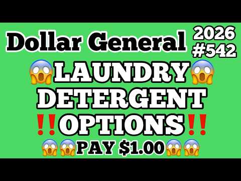 2026#542😱Dollar General Couponing😱LAUNDRY DETERGENT OPTIONS‼️PAY $1.00‼️MUST WATCH👀👀