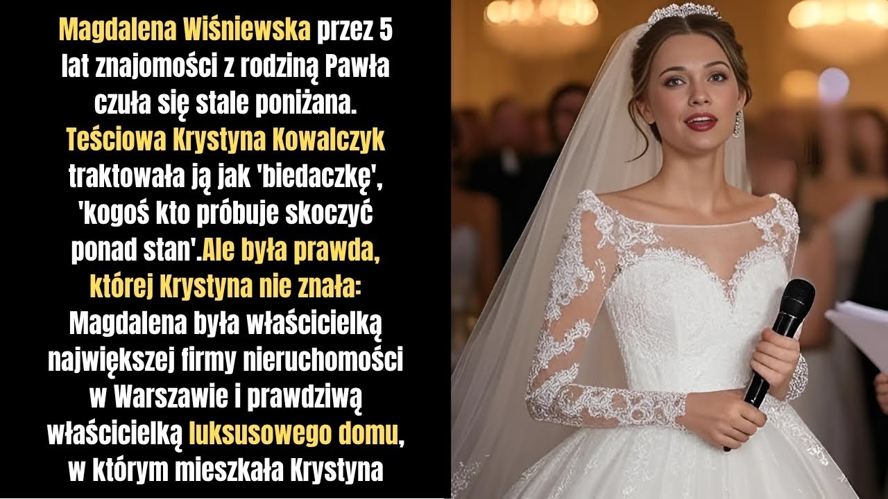 Teściowa na ślubie: 'Ta wieśniaczka nie pasuje do mojego syna!' Panna młoda: 'Mieszkasz w moim domu…
