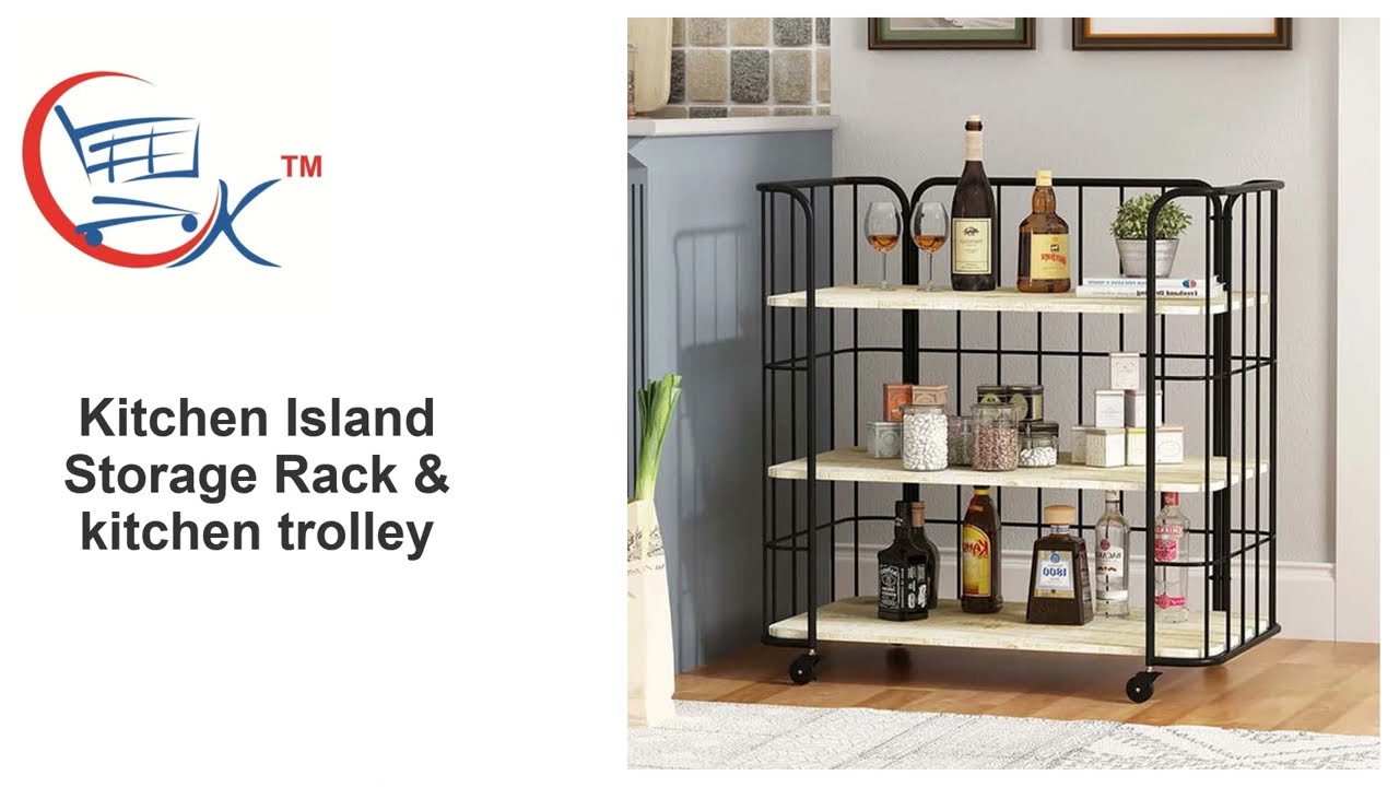 Stainless Steel Kitchen Trolley Kitchen Island Storage Rack & kitchen