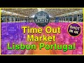 Time Out Market in Lisbon Portugal both inside and out in full 4k the ultimate Lisbon food market.