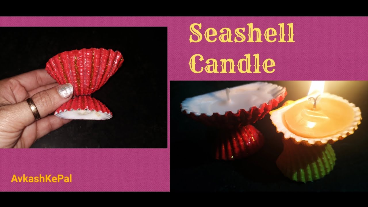 Seashell candle making || room decor || CANDLE MAKING TUTORIAL #6 - YouTube