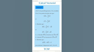 Exercice 9 Serie 2 Le Calcul Vectoriel TCS Maths space2study