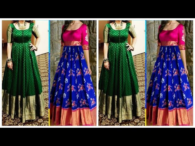 100 Old saree makeover ideas  indian gowns dresses long gown dress long  dress design