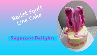 How to make a Ballet shoe fault line cake - Sugarpot Delights