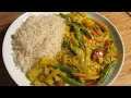 Curry Cabbage And Plain Rice