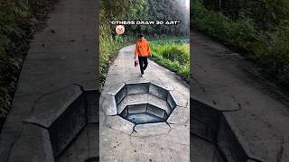 OTHER 3D ARTS 🔥 VS THIS ONE ☠️🥶 #art #painting #3d #vs #respect #trollface #viral #trending